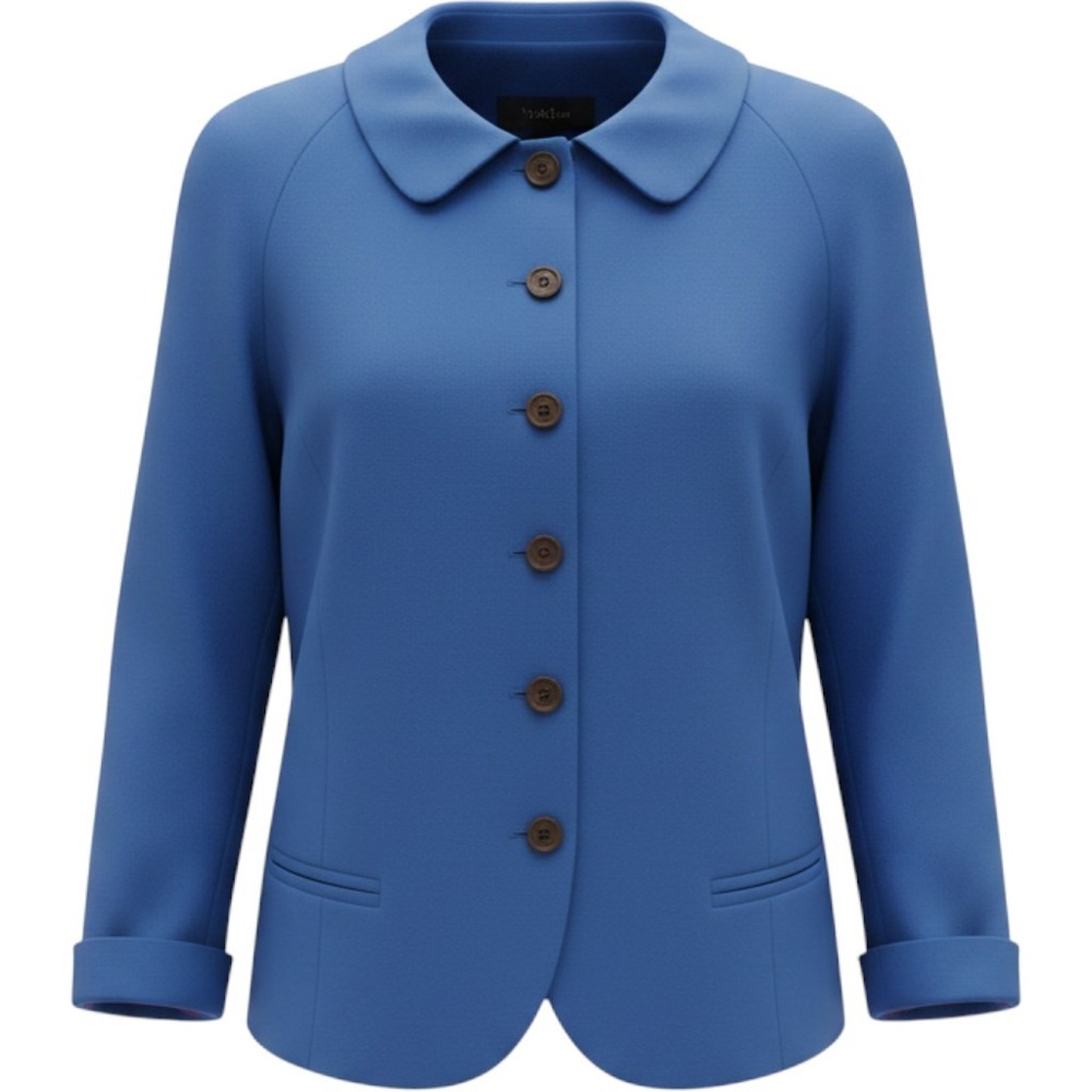 Gianni Sport Vintage Cobalt Blue Wool Blend Blazer Jacket Size 16 Made in USA